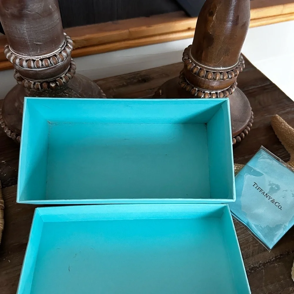 Tiffany & Co. Empty aqua sunglasses Box + New Glasses Cleaning Cloth
